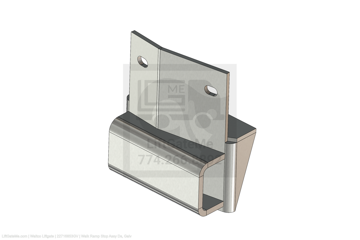 This is an image for a Waltco liftgate Walk Ramp Stop Assy Ds, Galv