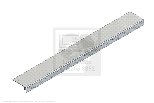 This is an image for a Waltco liftgate Bed Ext 102 Hlf Gv W/Holes
