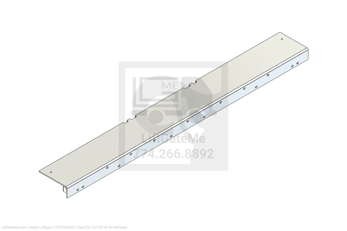 This is an image for a Waltco liftgate Bed Ext 102 Hlf Wr Gv W/Holes