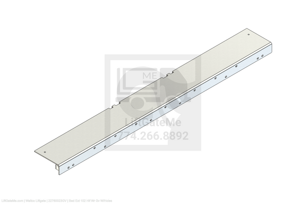This is an image for a Waltco liftgate Bed Ext 102 Hlf Wr Gv W/Holes