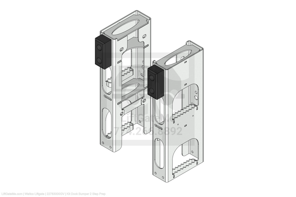 This is an image for a Waltco liftgate Kit Dock Bumper 2 Step Prep