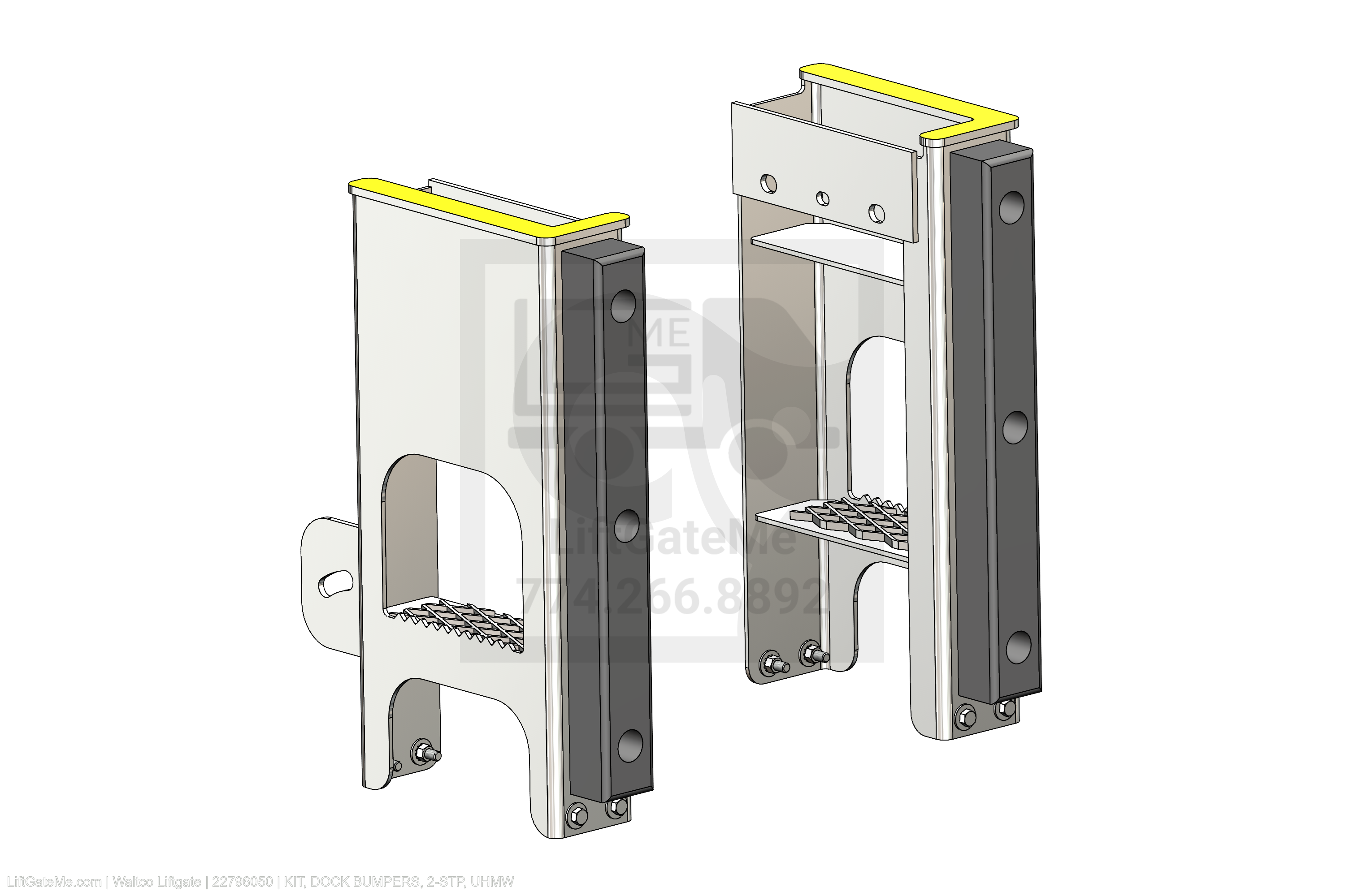 Waltco Liftgate Part Number 22796050 | kit, dock bumpers, 2-stp, uhmw