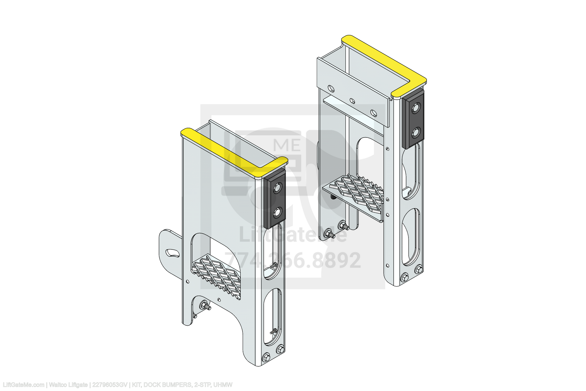 Waltco Liftgate Part Number 22796053gv | kit, dock bumpers, 2-stp, uhmw