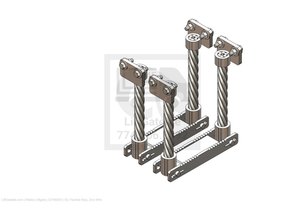 This is an image for a Waltco liftgate Kit, Flexible Step, Zinc Wire