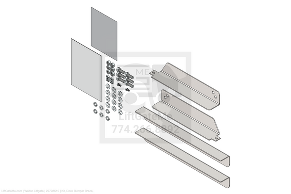 This is an image for a Waltco liftgate Kit, Dock Bumper Brace,