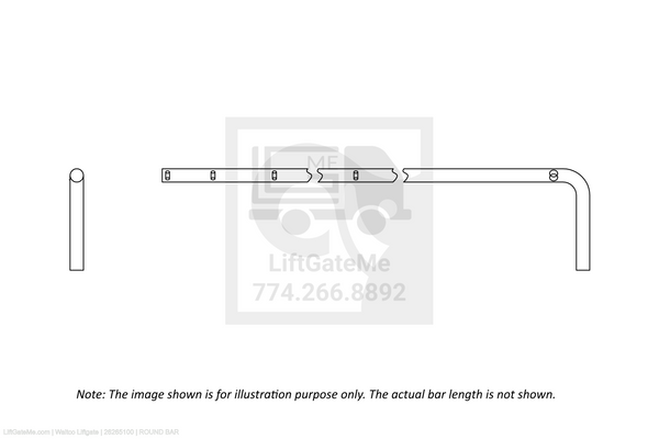 Waltco Liftgate Part Number 26265100 | round bar