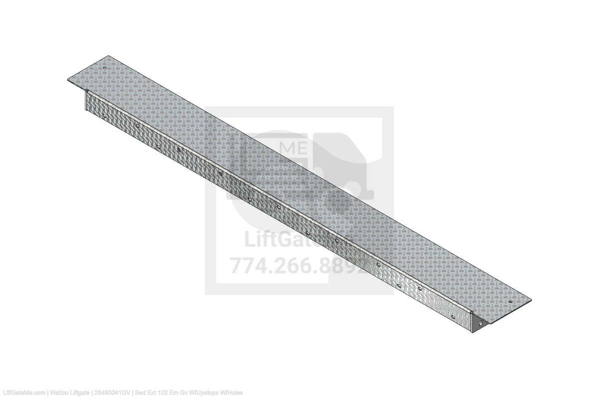 This is an image for a Waltco liftgate Bed Ext 102 Em Gv W/Upstops W/Holes