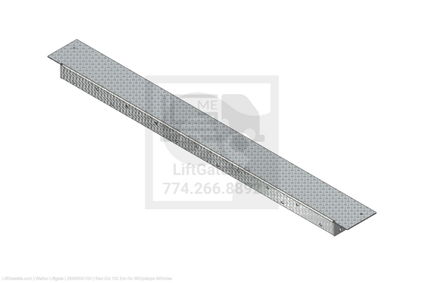This is an image for a Waltco liftgate Bed Ext 102 Em Gv W/Upstops W/Holes