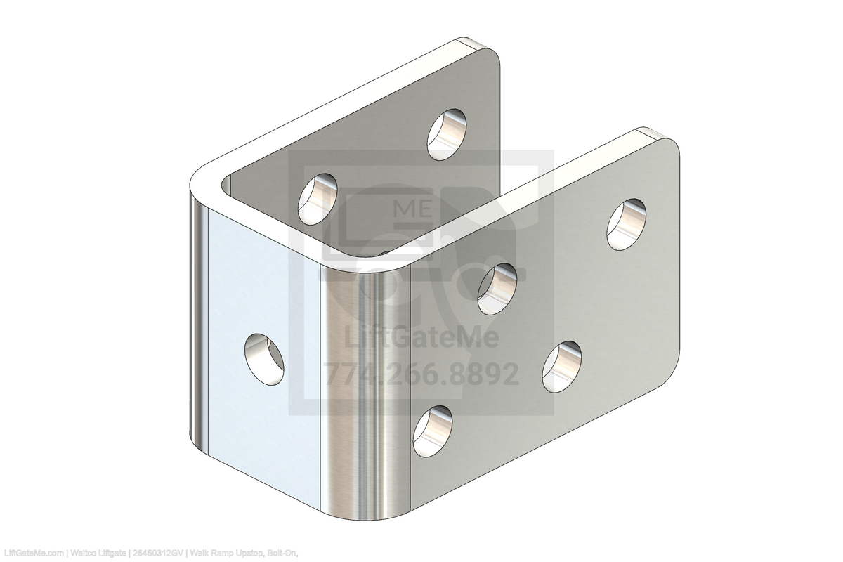 This is an image for a Waltco liftgate Walk Ramp Upstop, Bolt-On,