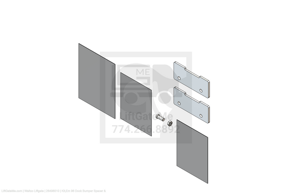 This is an image for a Waltco liftgate Kit,Em 96 Dock Bumper Spacer &
