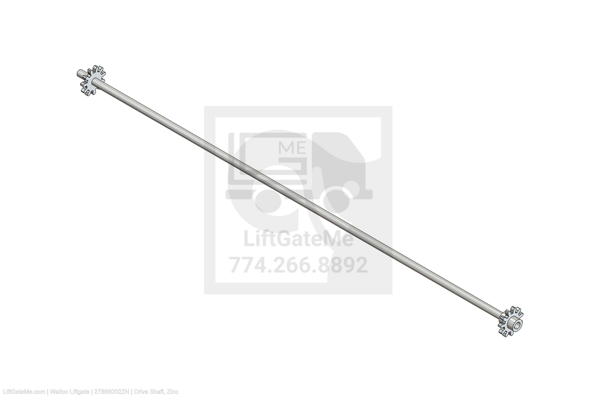This is an image for a Waltco liftgate Drive Shaft, Zinc