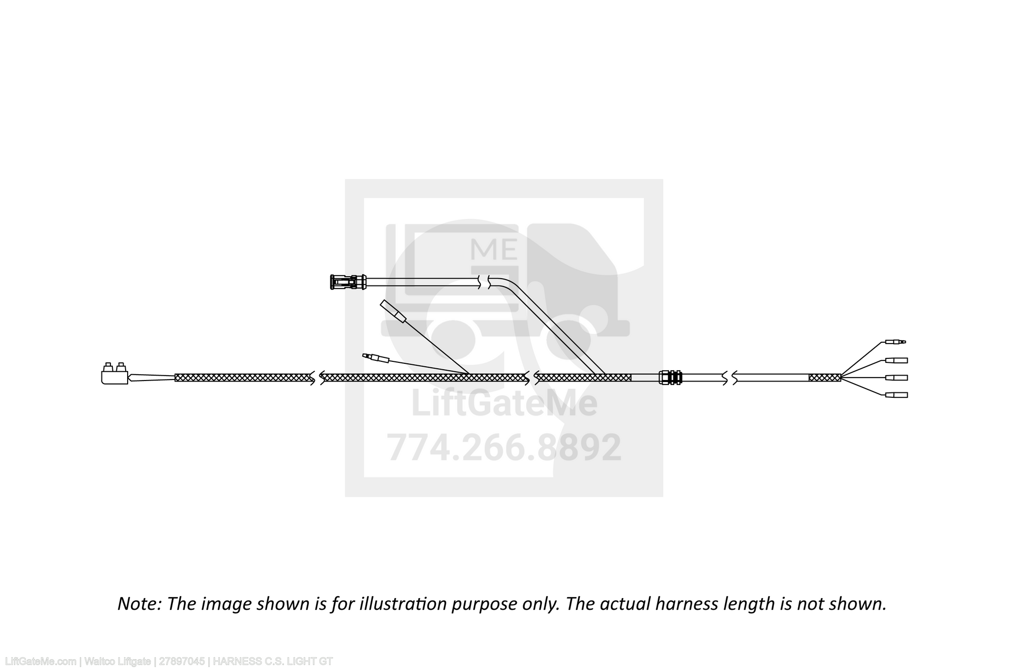 Waltco Liftgate Part Number 27897045 | harness c.s. light gt