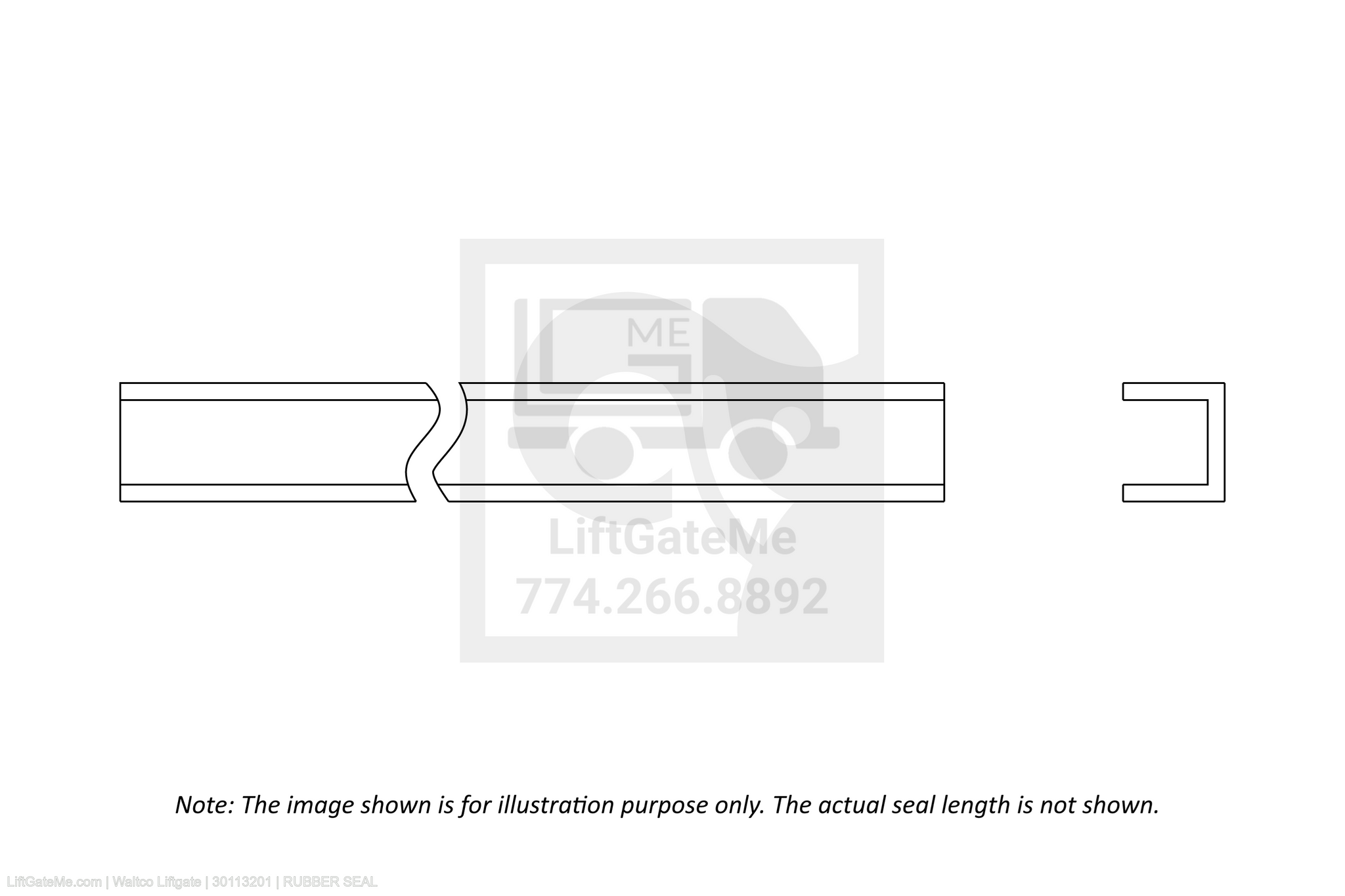 Waltco Liftgate Part Number 30113201 | rubber seal