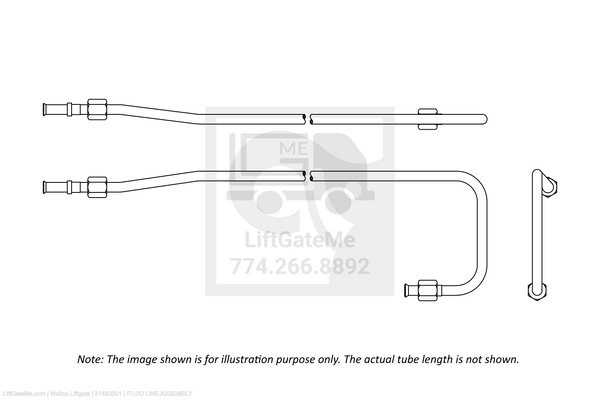 Waltco Liftgate Part Number 31493301 | fluid line assembly
