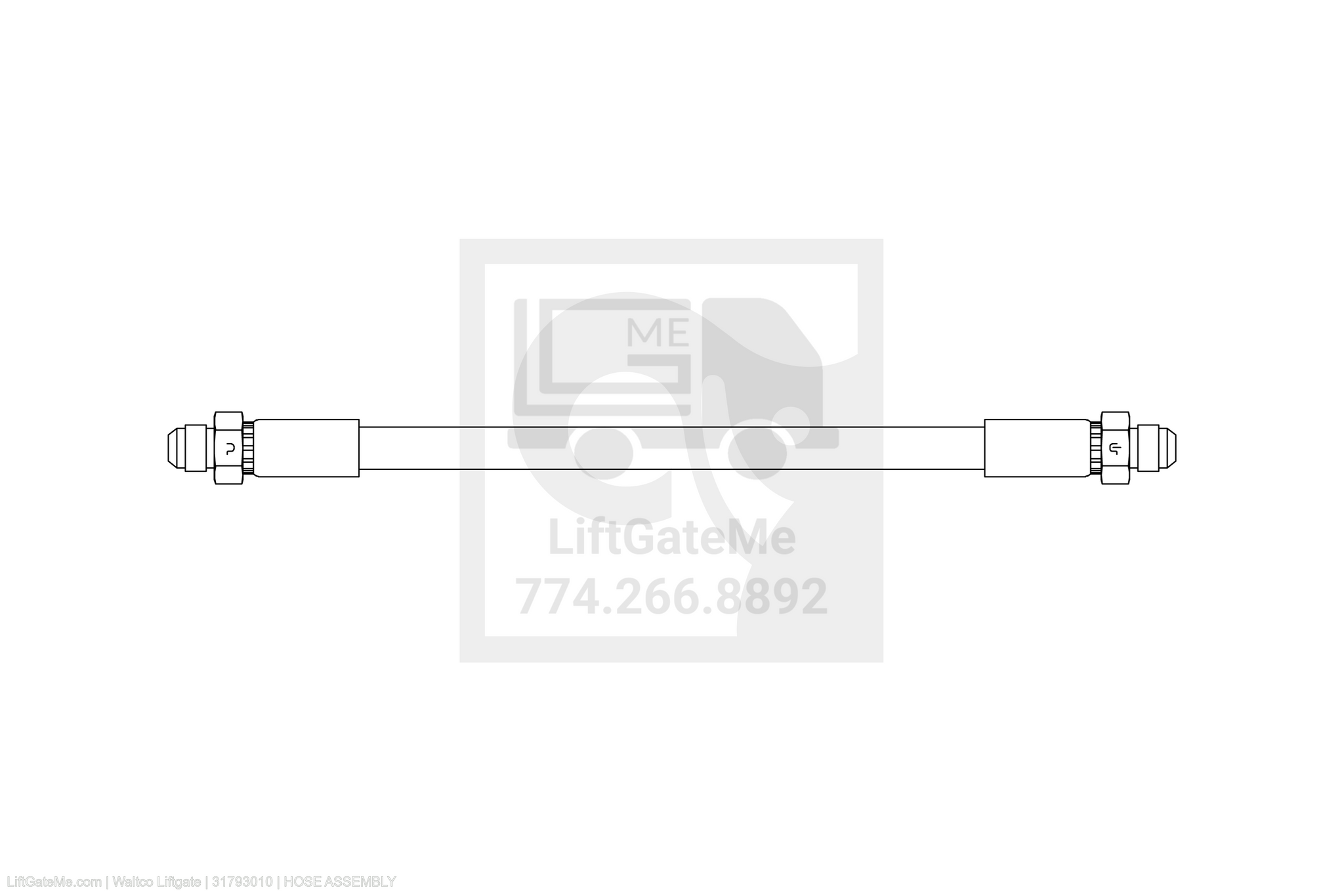 Waltco Liftgate Part Number 31793010 | hose assembly
