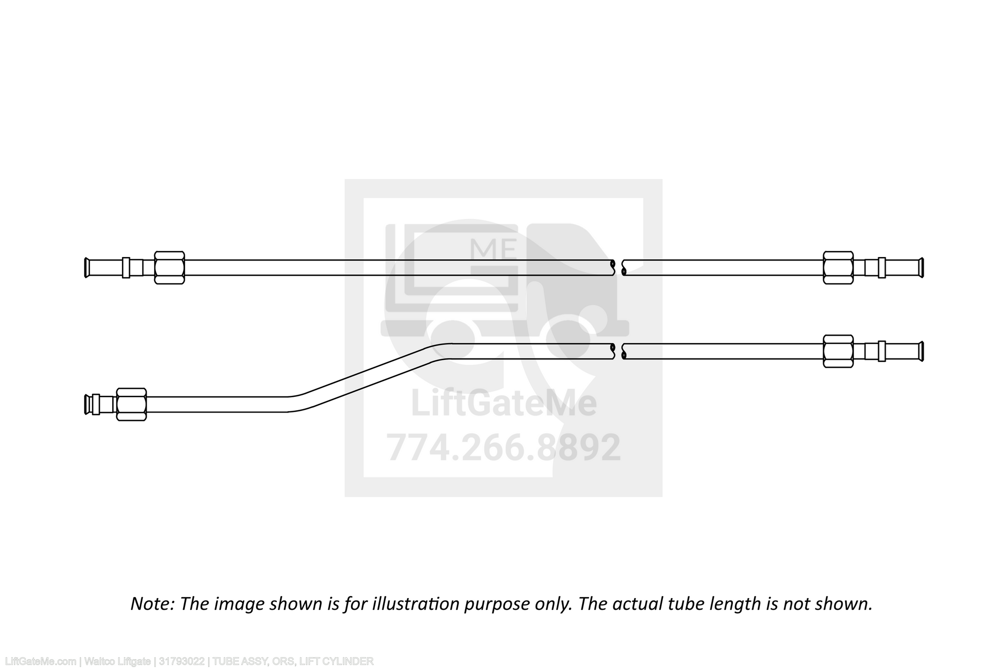 Waltco Liftgate Part Number 31793022 | tube assy, ors, lift cylinder