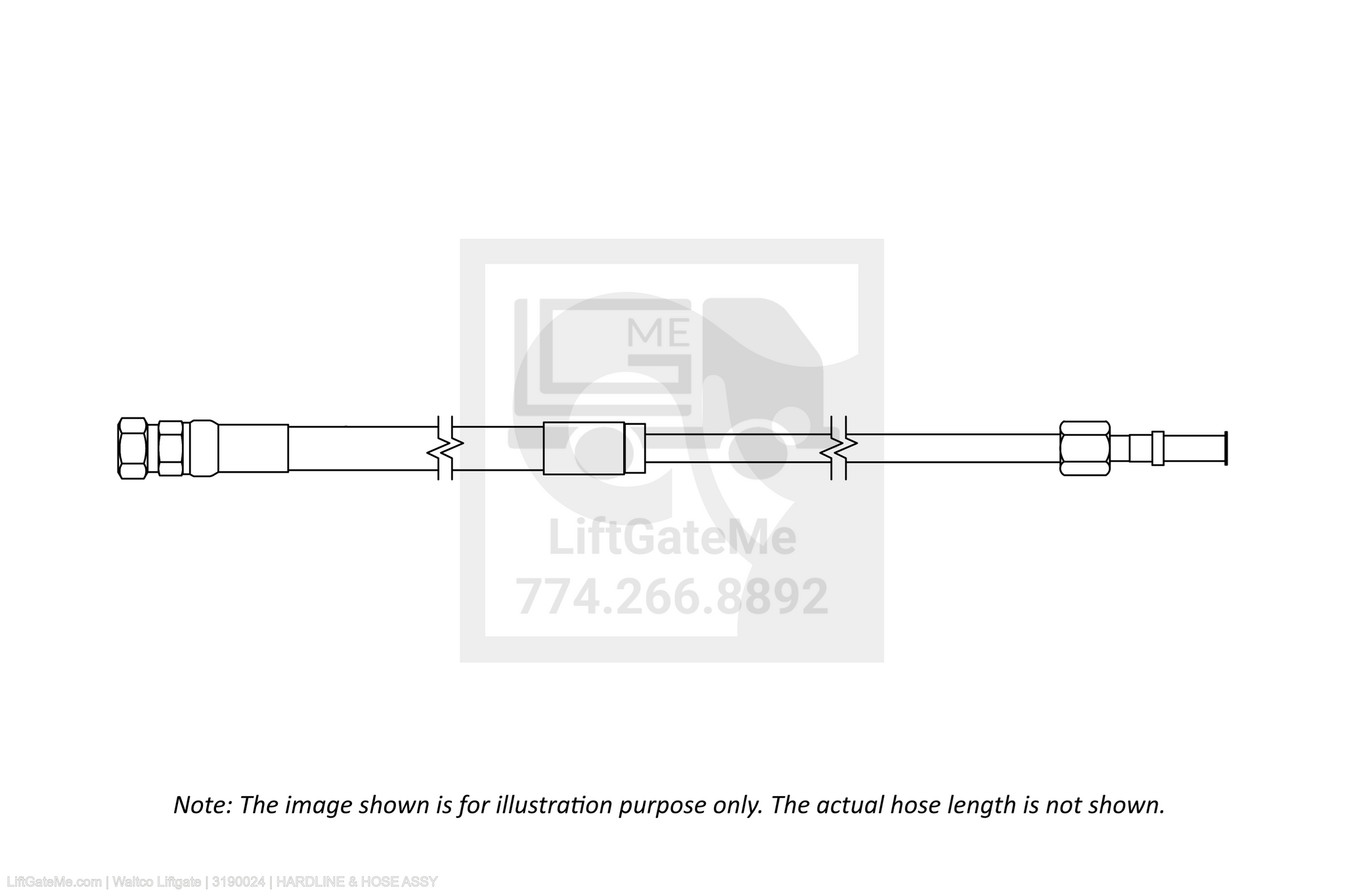Waltco Liftgate Part Number 3190024 | hardline & hose assy