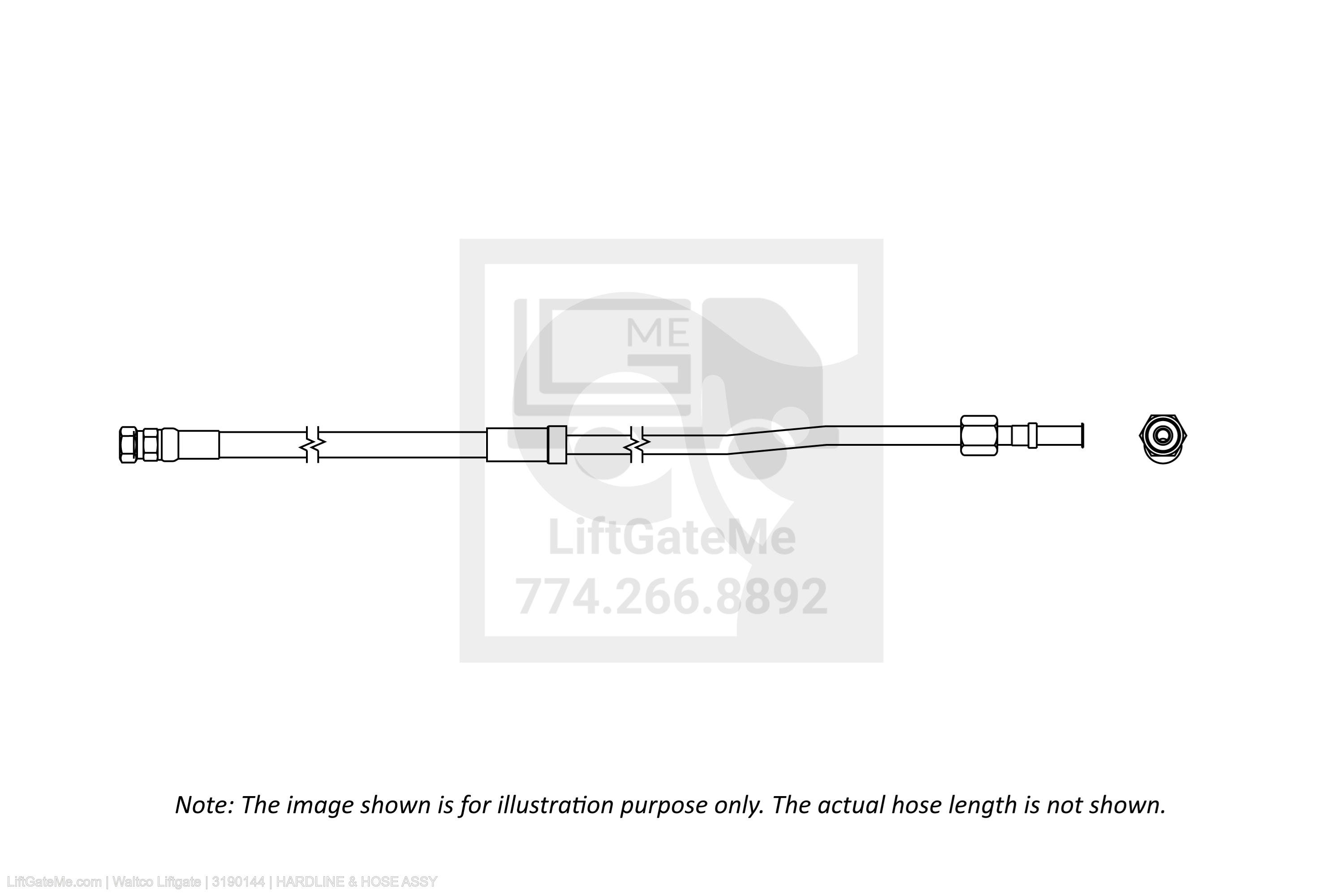 Waltco Liftgate Part Number 3190144 | hardline & hose assy