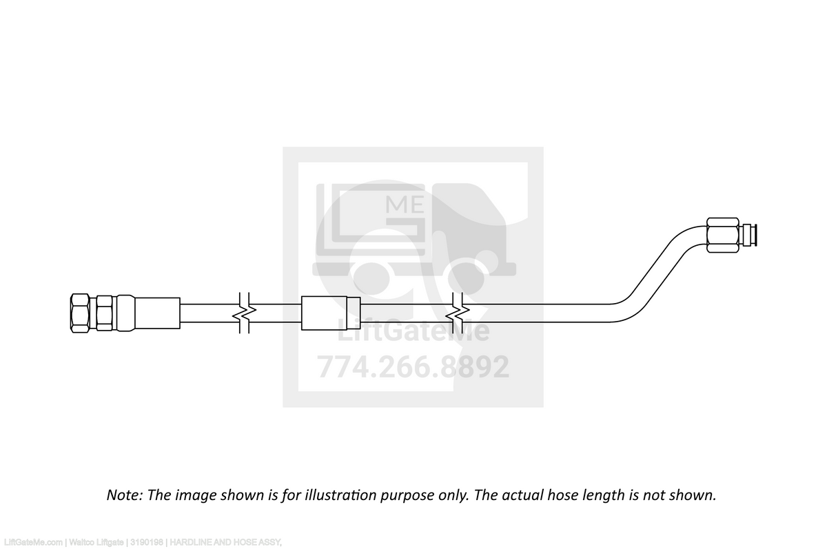 Waltco Liftgate Part Number 3190198 | hardline and hose assy,