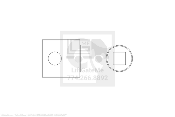 Waltco Liftgate Part Number 33070500 | torsion bar anchor assembly