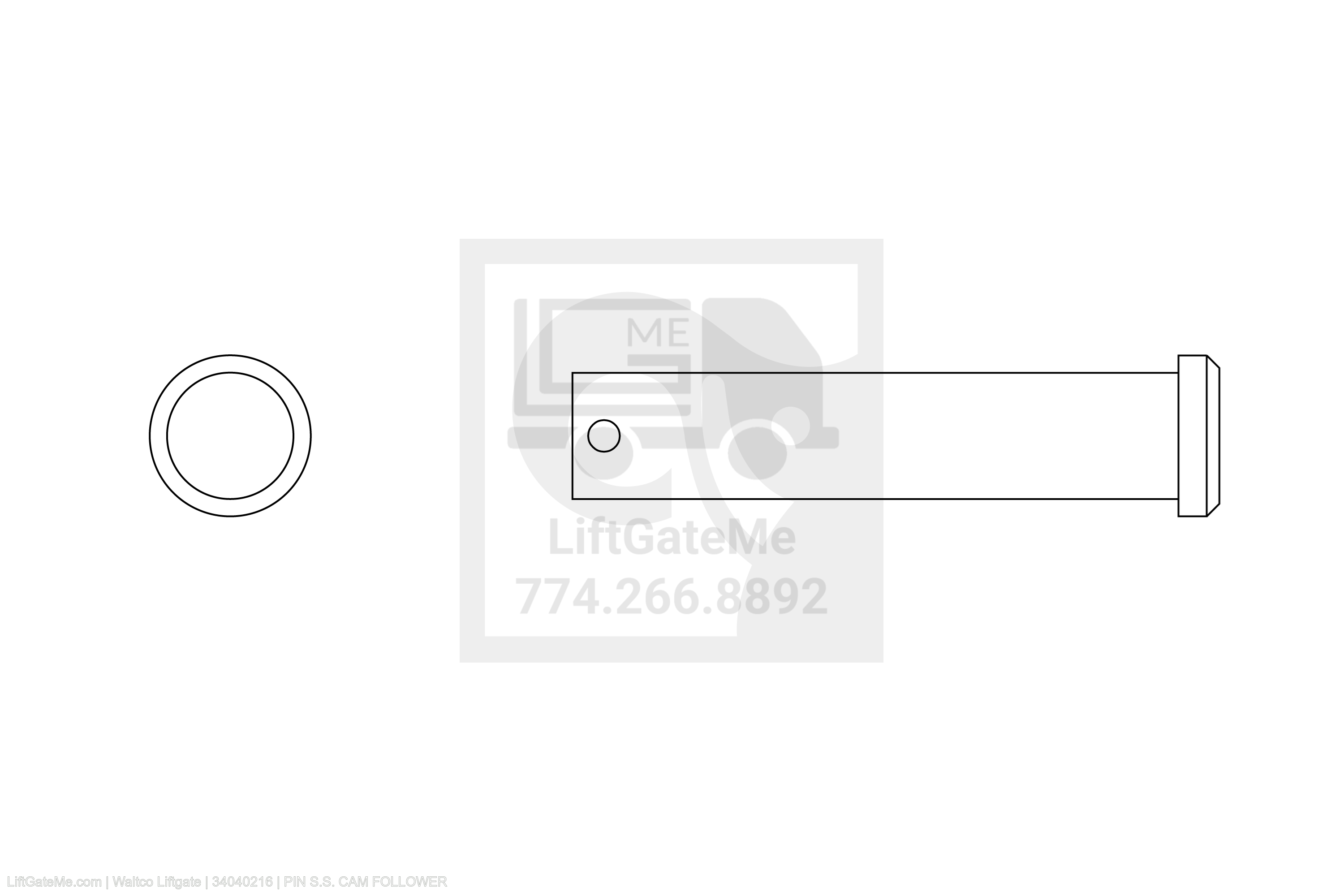 Waltco Liftgate Part Number 34040216 | pin s.s. cam follower