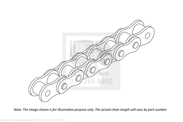 Waltco Liftgate Part Number 34072653 | roller chain, street side