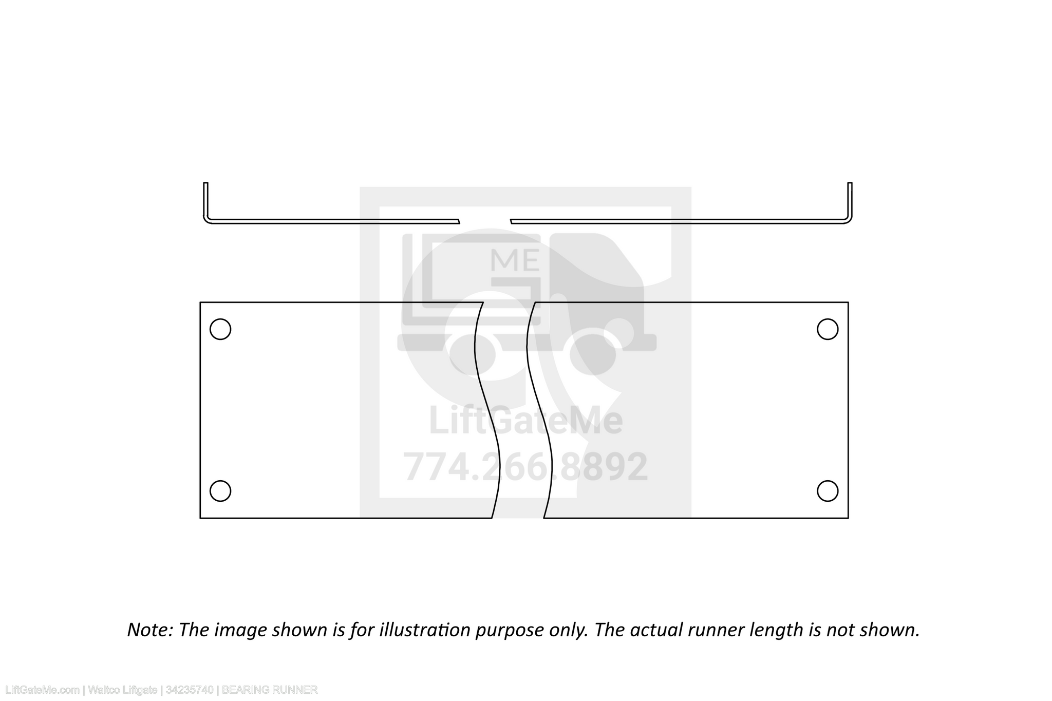 Waltco Liftgate Part Number 34235740 | bearing runner