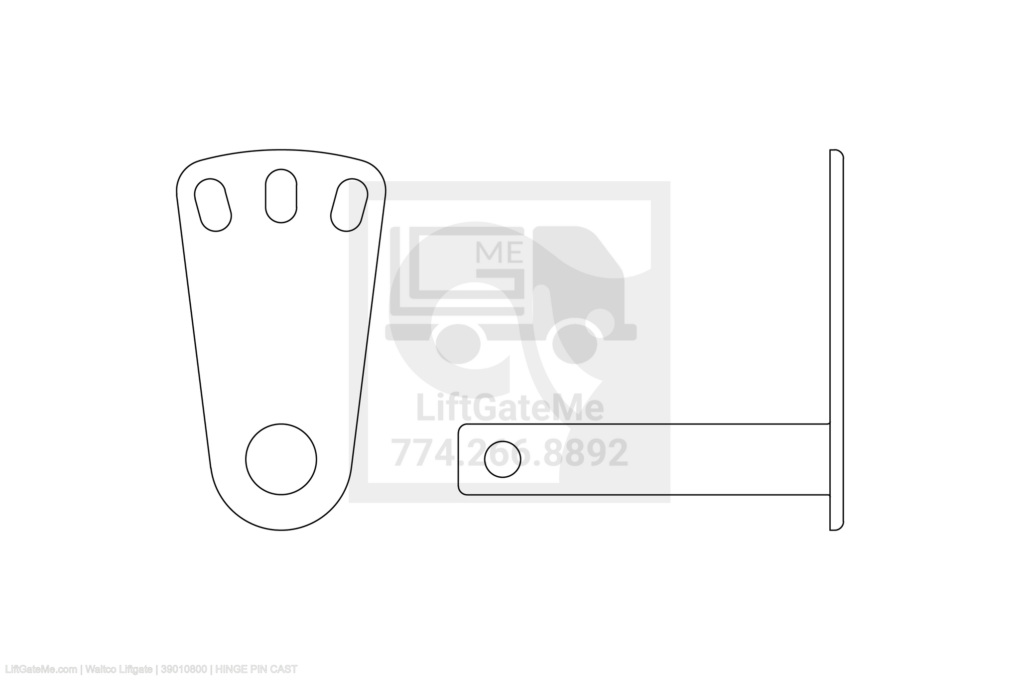 Waltco Liftgate Part Number 39010800 | hinge pin cast