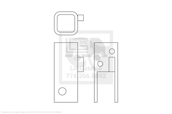 Waltco Liftgate Part Number 39124375 | sprocket mount assembly