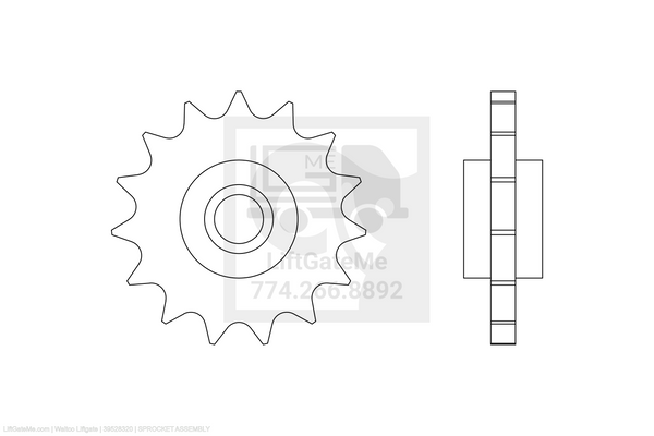 Waltco Liftgate Part Number 39528320 | sprocket assembly