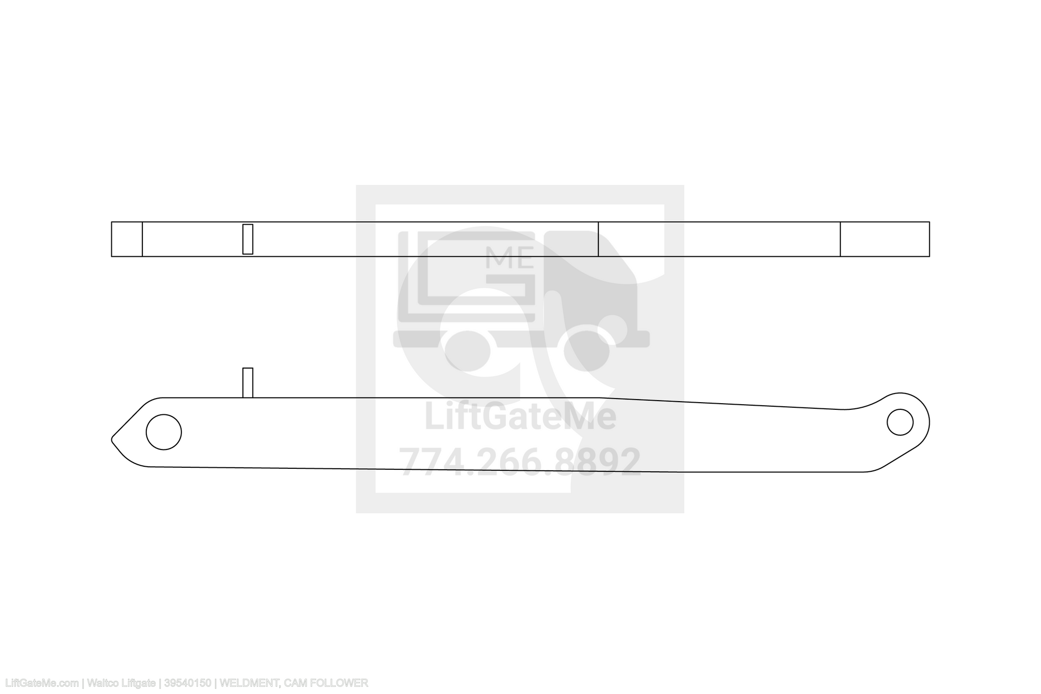 Waltco Liftgate Part Number 39540150 | weldment, cam follower