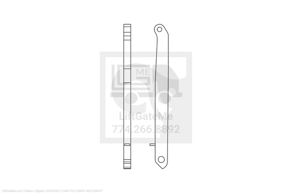 Waltco Liftgate Part Number 39540250 | cam follower weldment