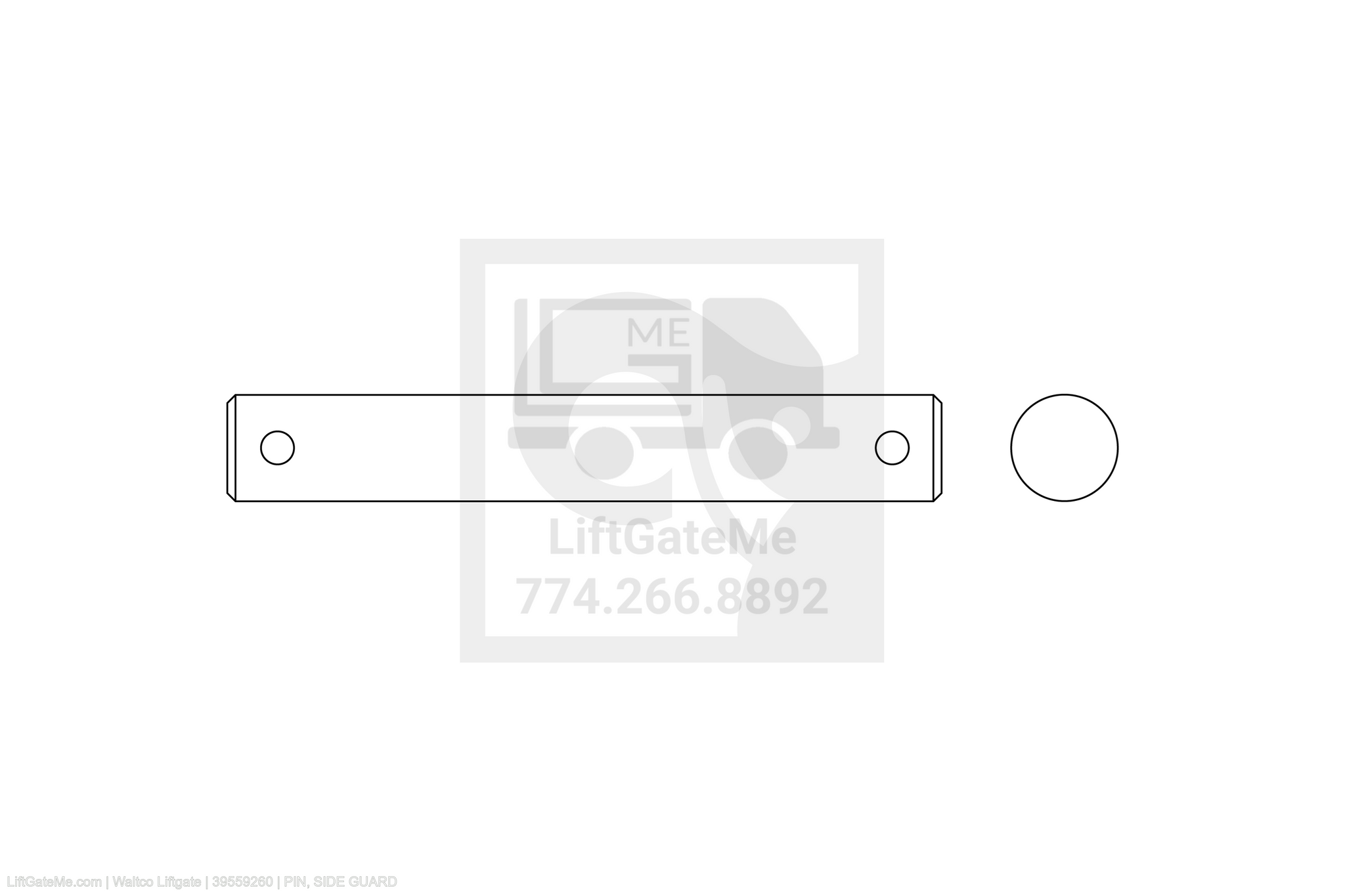 Waltco Liftgate Part Number 39559260 | pin, side guard