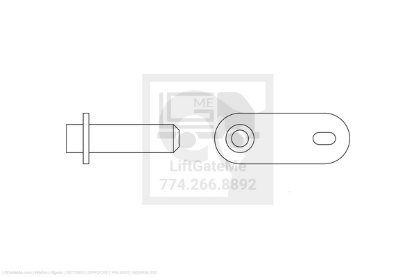 Waltco Liftgate Part Number 39770600 | sprocket pin assy, mdrrm-200