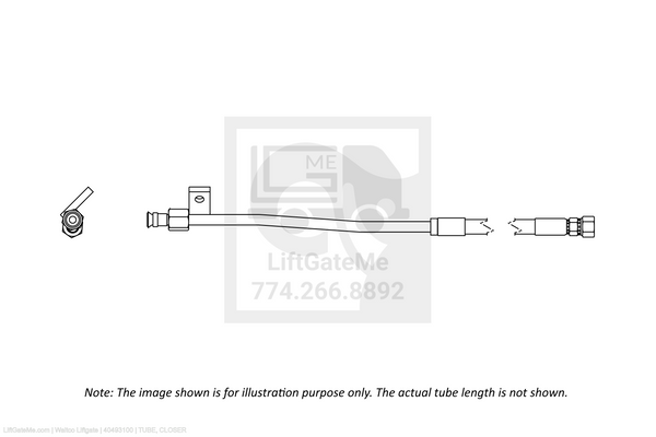 Waltco Liftgate Part Number 40493100 | tube, closer