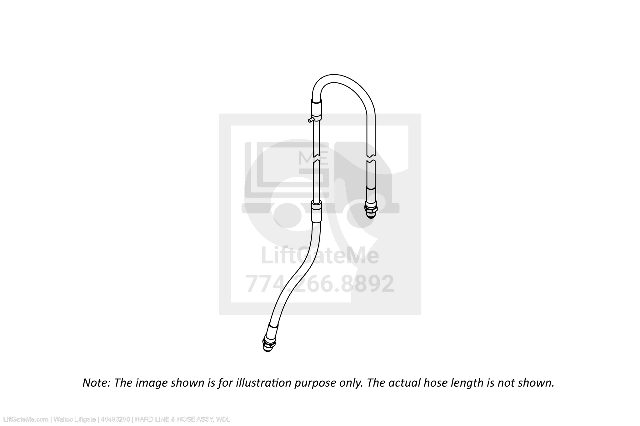 Waltco Liftgate Part Number 40493200 | hard line & hose assy, wdl