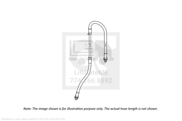 Waltco Liftgate Part Number 40493200 | hard line & hose assy, wdl