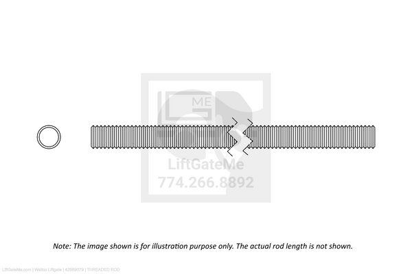 Waltco Liftgate Part Number 42669079 | threaded rod