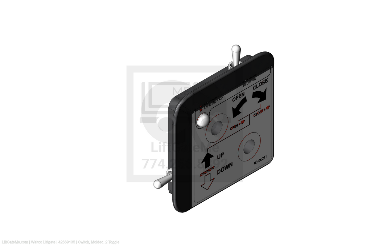 This is an image for a Waltco liftgate Switch, Molded, 2 Toggle