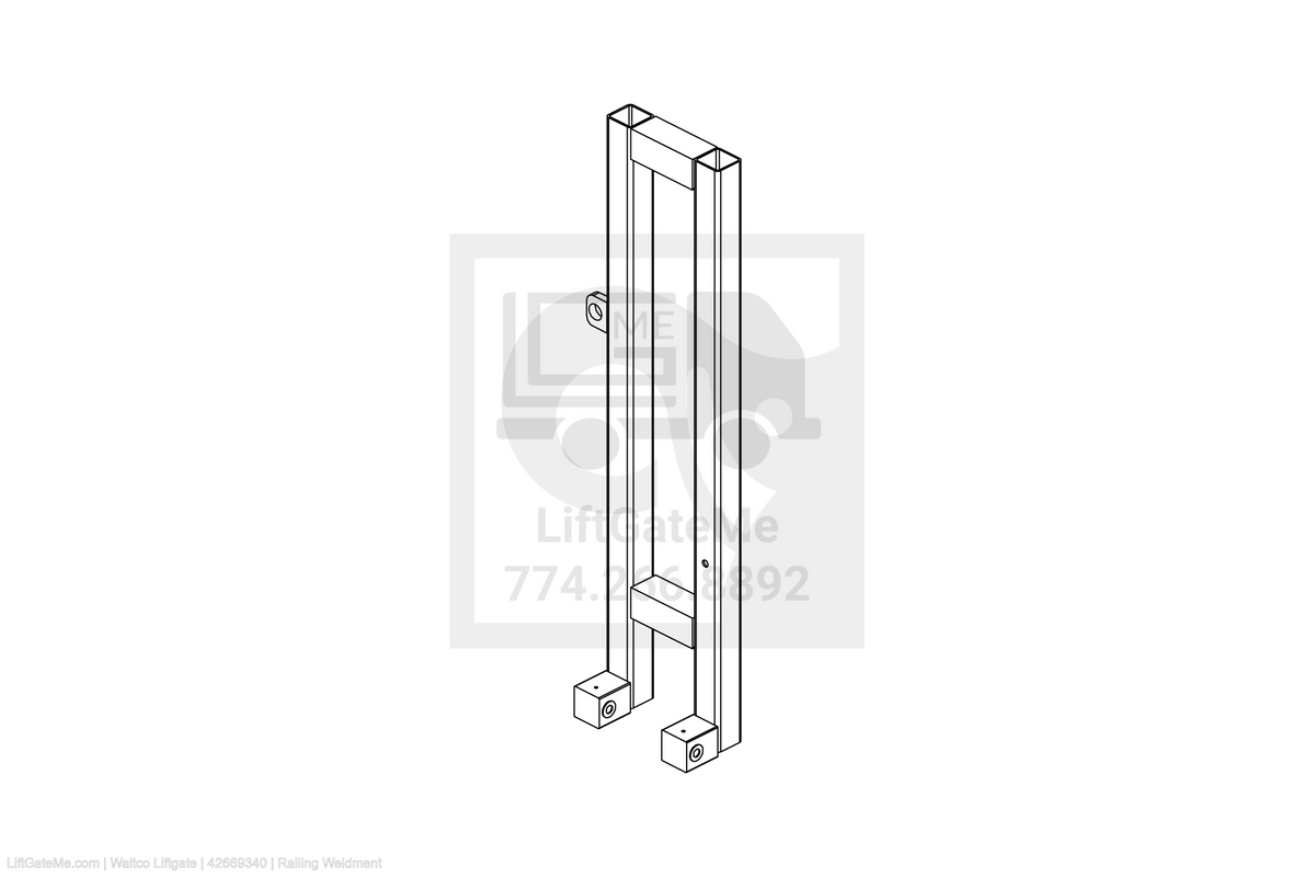 This is an image for a Waltco liftgate Railing Weldment