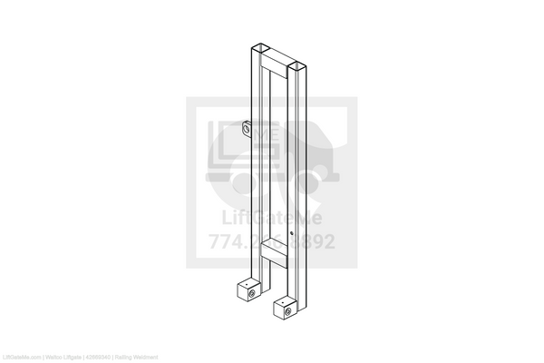 This is an image for a Waltco liftgate Railing Weldment