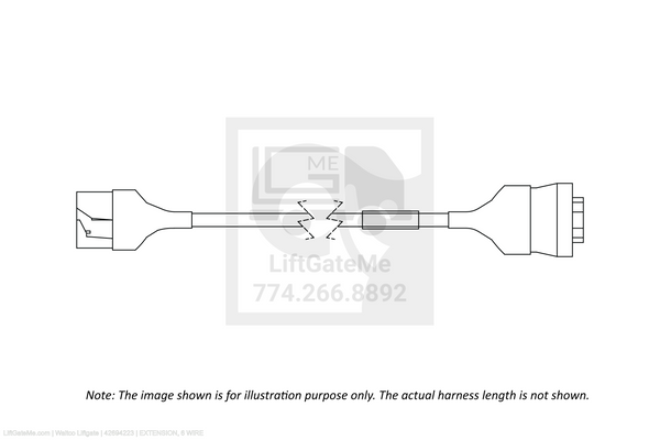 Waltco Liftgate Part Number 42694223 | extension, 6 wire