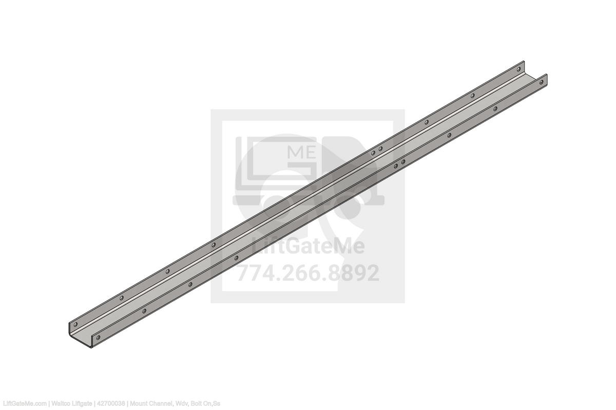 This is an image for a Waltco liftgate Mount Channel, Wdv, Bolt On,Ss