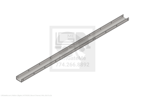 This is an image for a Waltco liftgate Mount Channel, Wdv, Bolt On,Ss