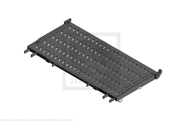 This is an image for a Waltco liftgate Deck Weld, 42X88 Stl, Wdvbg, Slotted, Sa