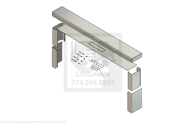 This is an image for a Waltco liftgate Kit, Header, Wdv, 96, Bolt On