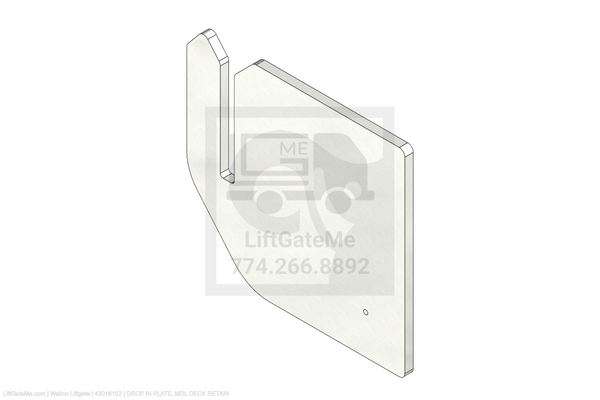 Waltco Liftgate Part Number 43016152 | drop in plate, mdl deck retain