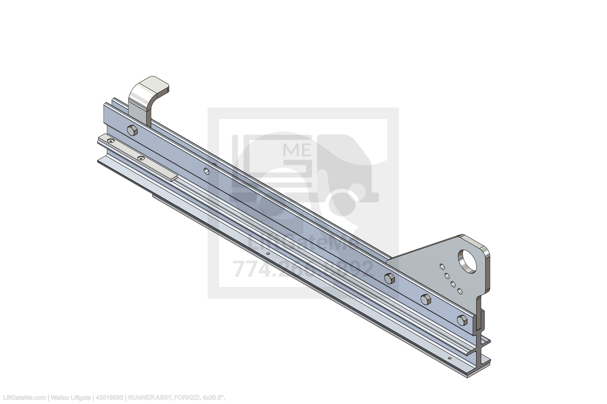 Waltco Liftgate Part Number 43016693 | runner assy, forked, 4x30.5
