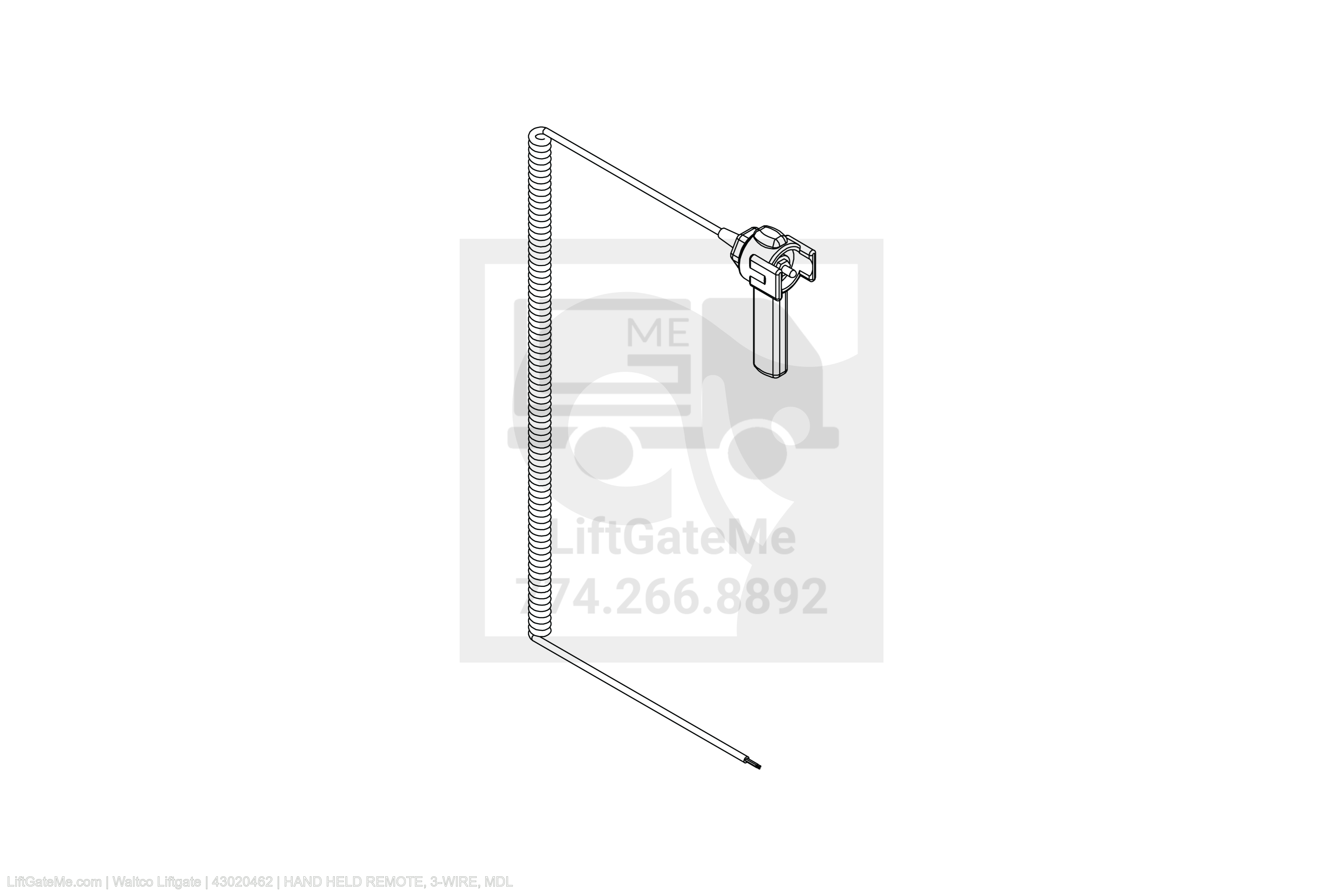 Waltco Liftgate Part Number 43020462 | hand held remote, 3-wire, mdl