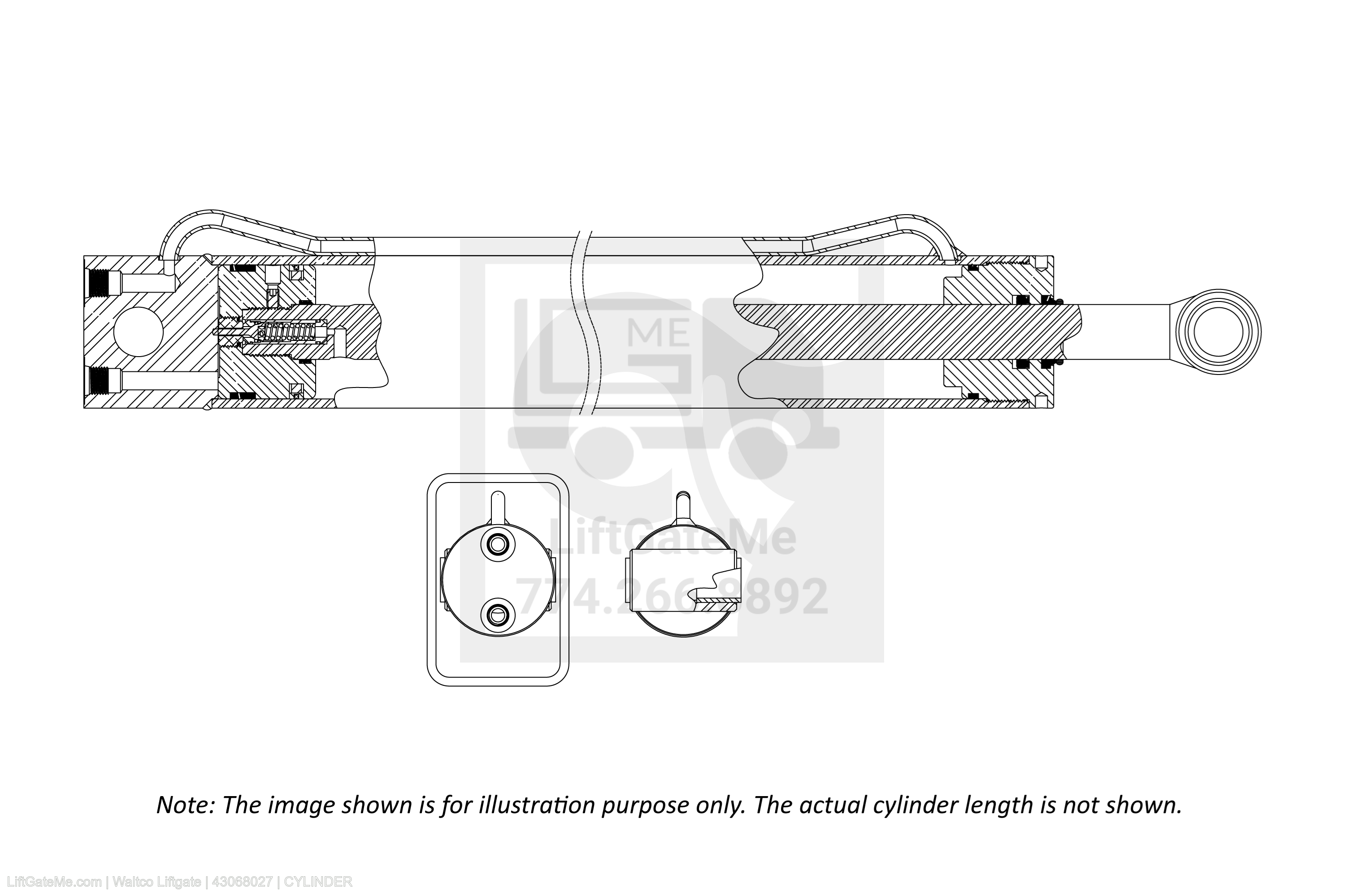 Waltco Liftgate Part Number 43068027 | cylinder